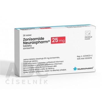 Зонисамид (Zonisamide) Neuraxpharm 25 мг, 28 таблеток